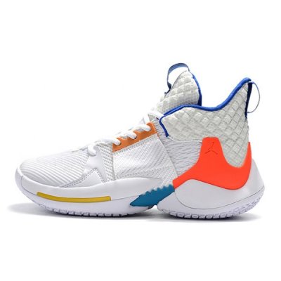 Nike Erkek Jordan Why Not Zer0.2 Beyaz / Kırmızı / Mavi Basketbol Ayakkabısı Türkiye - KBLR84XG